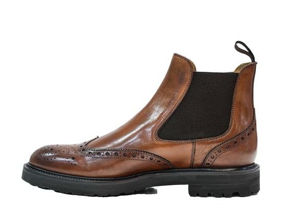 Stefano Stefani Men's Brandy Leather Detail Pull On Boot 10830E23