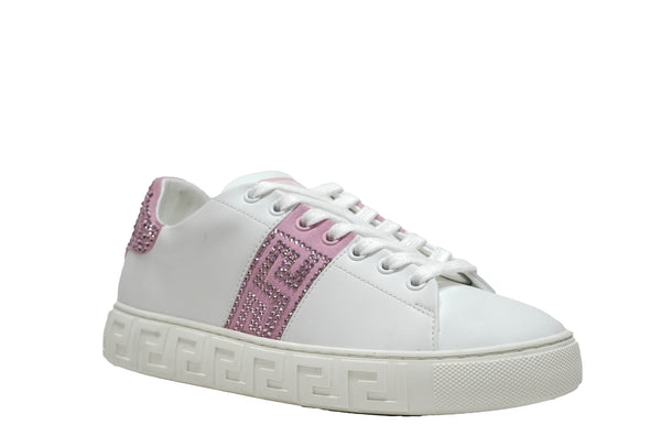 Versace Women's Pink Crystal Sneaker 1013568