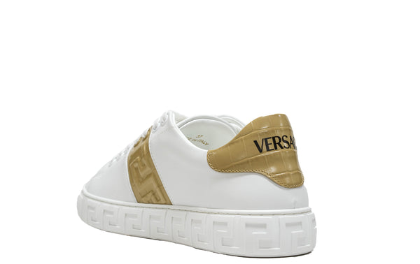 Versace Women's White & Sand Sneaker 1013568   20% OFF