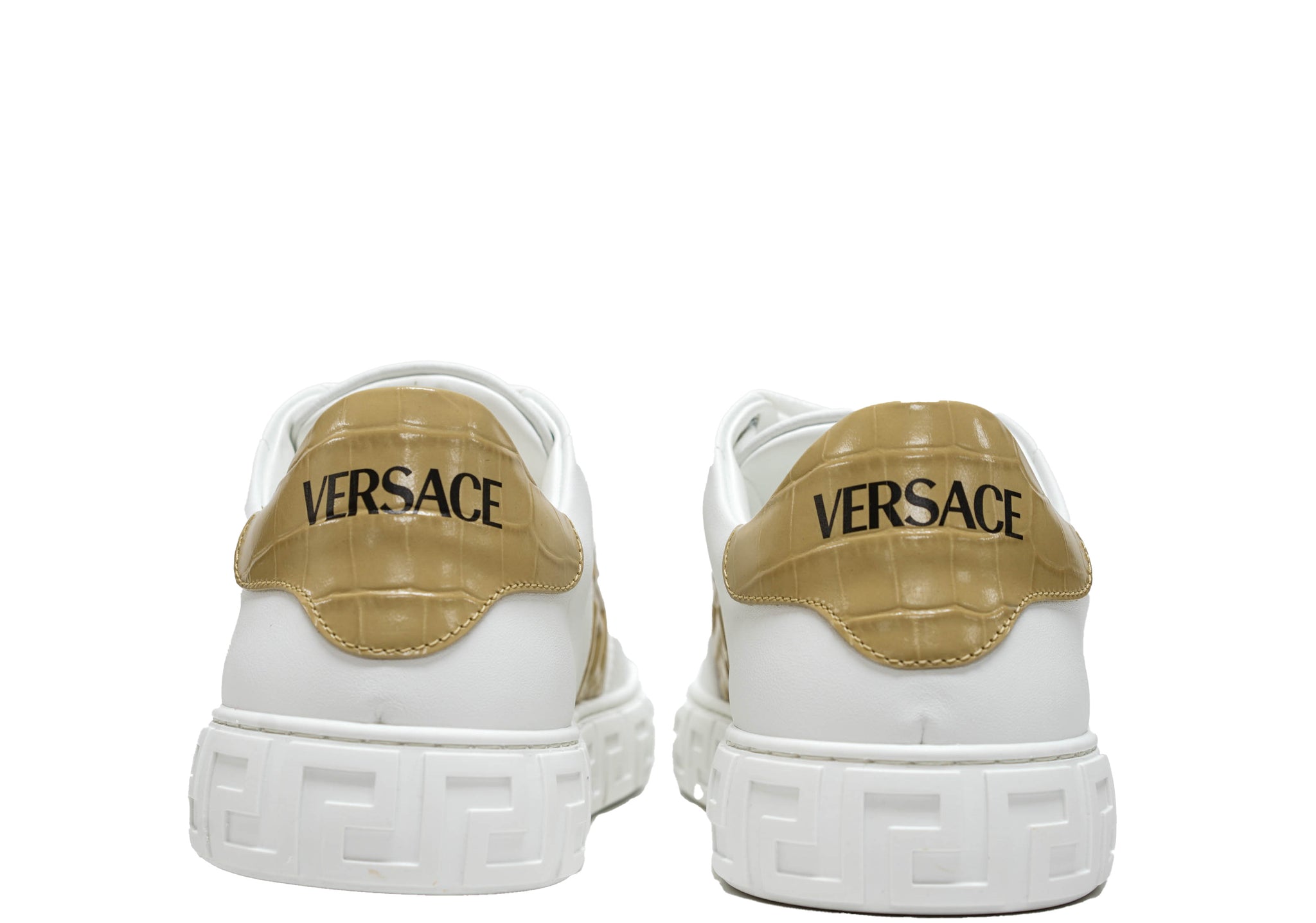 Versace Women's White & Sand Sneaker 1013568 30% OFF – Luisa