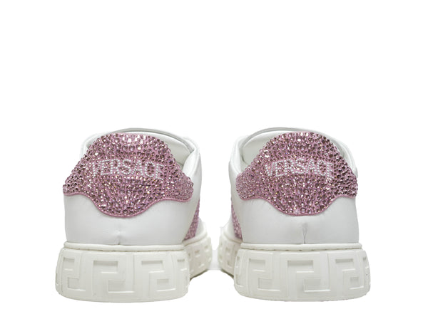 Versace Women's Pink Crystal Sneaker 1013568