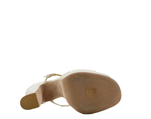 Valentino Garavani Women's Ivory Patent Leather Sandal 2WS2S0FFS4 - 40 Last size