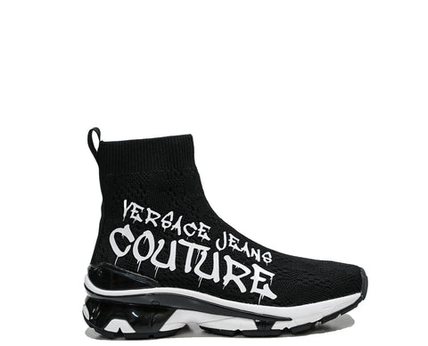 Versace Jeans Women's Black Lycra Logo Boot 71VA3S86 - 40% OFF