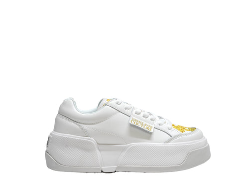 Versace Jeans Women's White & Gold Sneaker 75VA3ST2