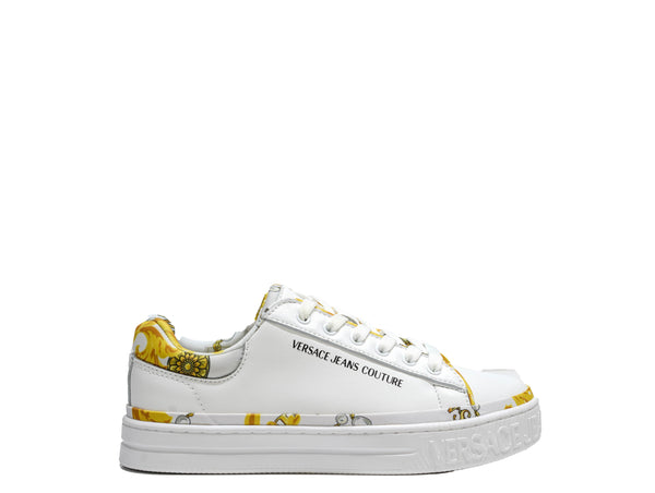 Versace Jeans Women's White & Gold Sneaker 75VA3SK5 - 30% OFF