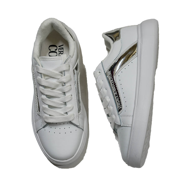 Versace Jeans Women's White & Silver Sneaker 73VASL3 - 30% OFF