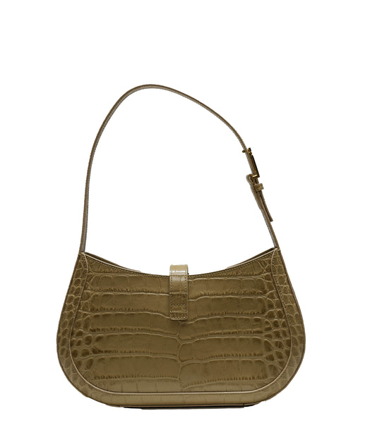 Versace Sand Croc-print Leather Hobo Bag 1013166 30% OFF