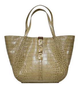 Versace Sand Large Embossed Croc Large Tote Bag 1KD4V 30% OFF