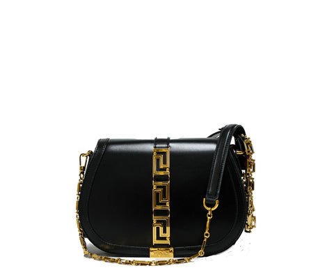 Versace Black & Gold Leather Bag 1006877 30% OFF