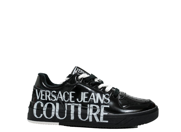 Versace Jeans Men's Polished Black Sneaker 74YA3SJ5
