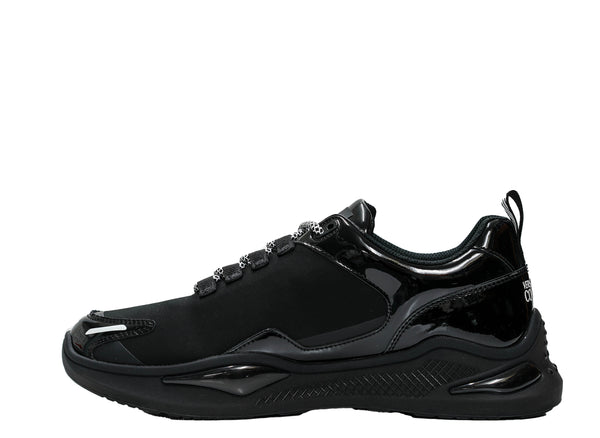 Versace Jeans Men's Black Patent Sneaker 74YA3SS1