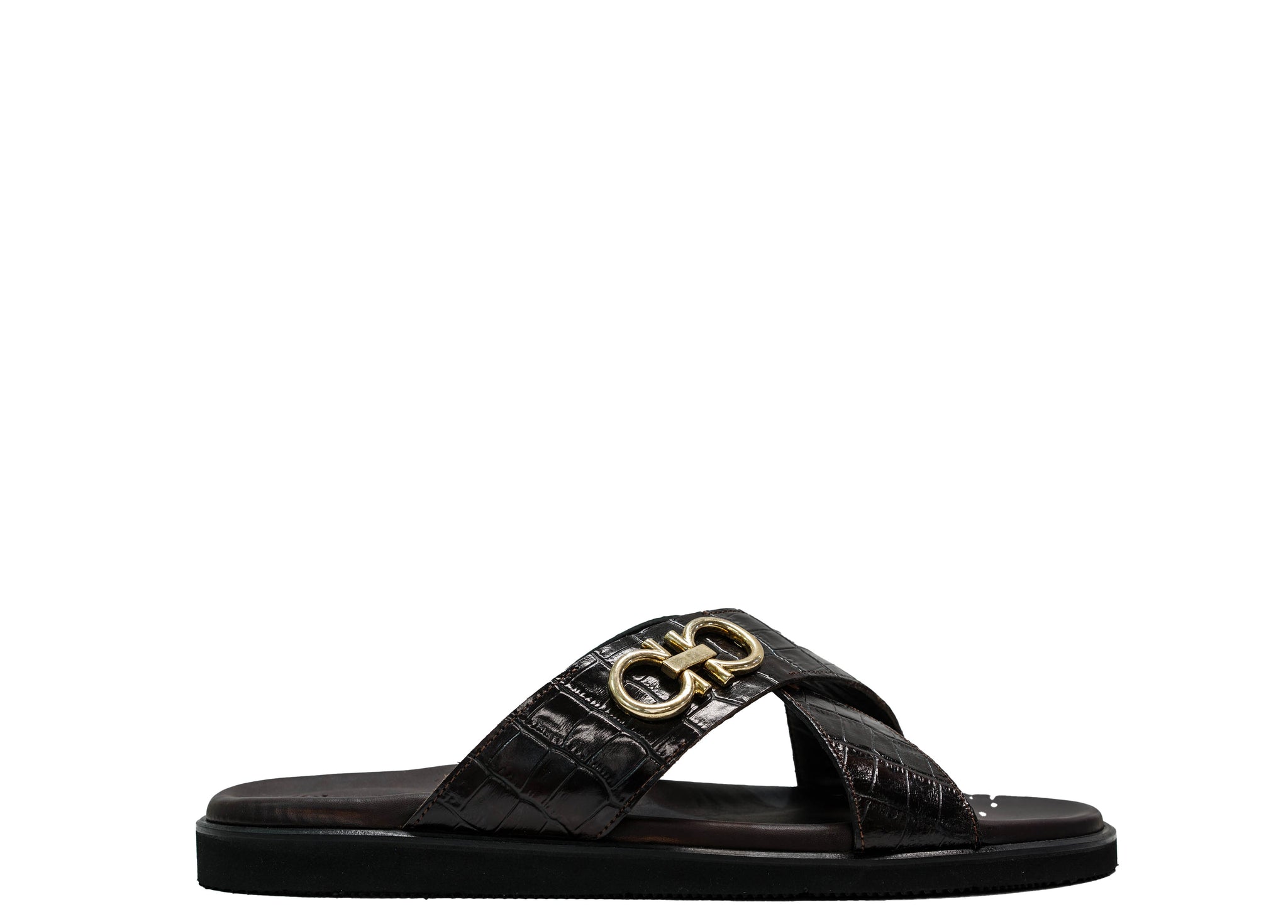 Roberto Serpentini Men's Marrone Cross Sandals MT4100