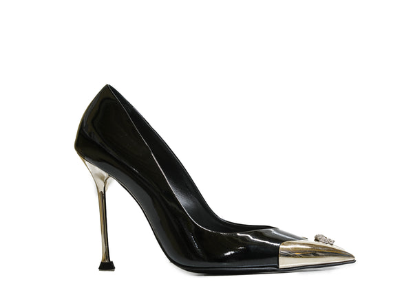 Philipp Plein Women's Black Silver Heel Pump WSD8 $590  FIXED PRICE