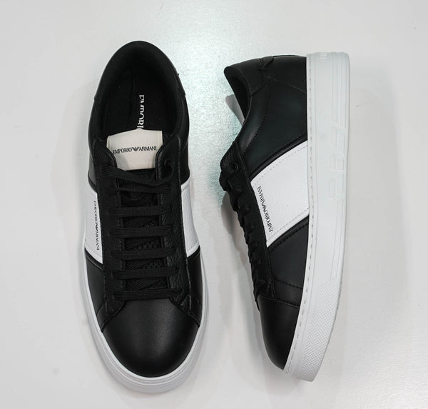 Emporio Armani Men's Black & White Sneakers X4X570 20% OFF