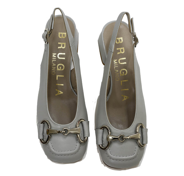 Bruglia Women’s Grey Chain Slingback 8841 30% OFF