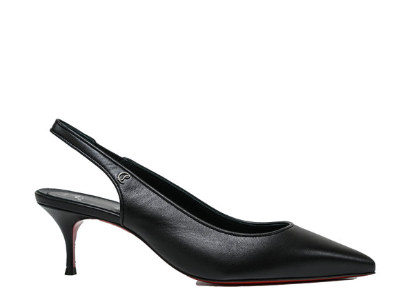 Christian Louboutin Women's Black Leather Slingback Kate55 30% OFF