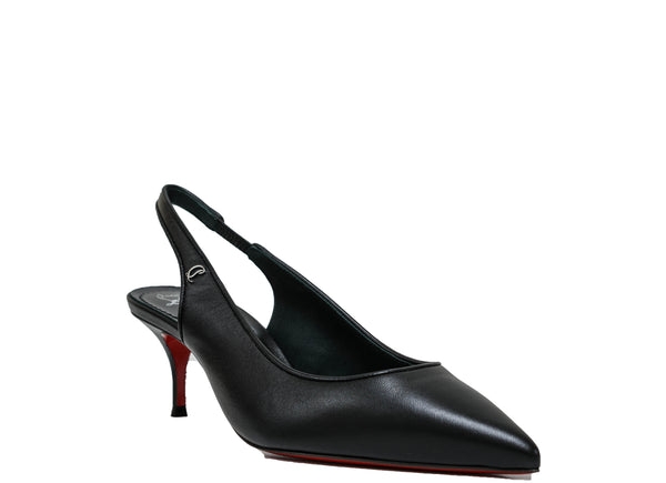 Christian Louboutin Women's Black Leather Slingback Kate55 30% OFF