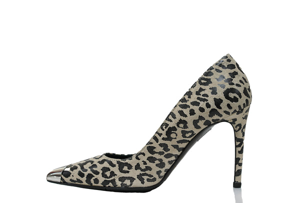 Bruglia Women’s Leopard Print Leather Pump 8976