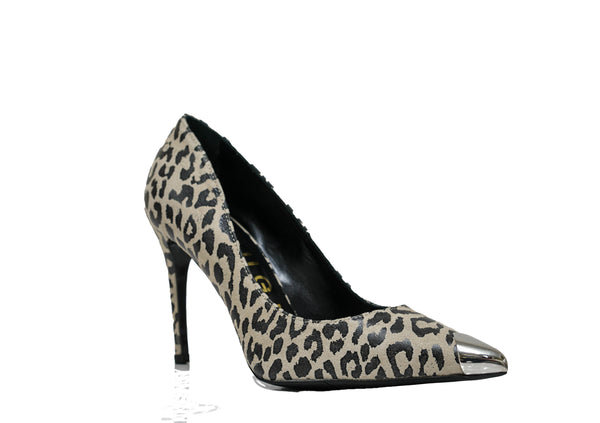 Bruglia Women’s Leopard Print Leather Pump 8976