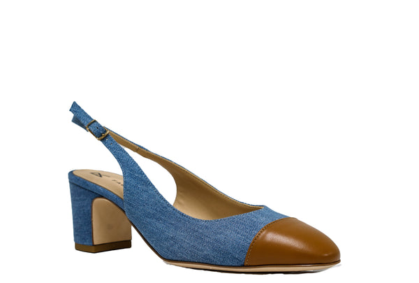 Fabio Rusconi Women’s Tan & Jean Slingback IDLA