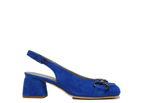 Bruglia Women’s Blue Suede Chain Slingback 8841 30% OFF