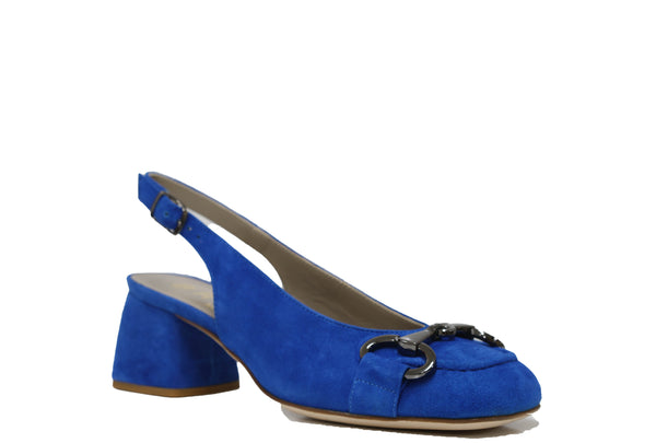 Bruglia Women’s Blue Suede Chain Slingback 8841 30% OFF