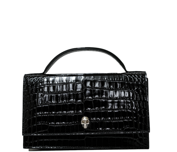 Alexander McQueen Black Leather Medium Skull Bag 732798 - 30% OFF