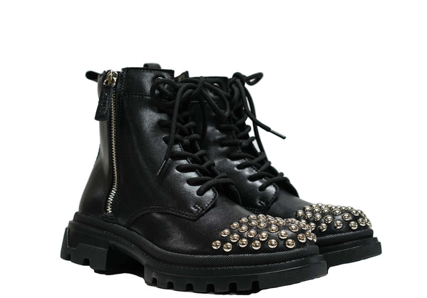 Cesare Paciotti 4US Women’s Black Leather Studded Boot BB7060