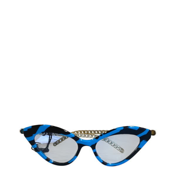 Gucci Cat Eye Blue Zebra Sunglasses