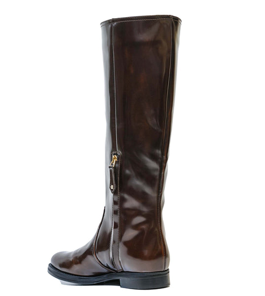 Stefano Stefani Women's Leather Tabacco Spazz Riding Boots 4866