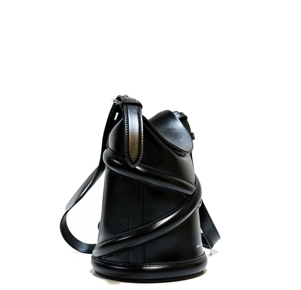 Alexander McQueen Black Leather Bucket Bag 656467