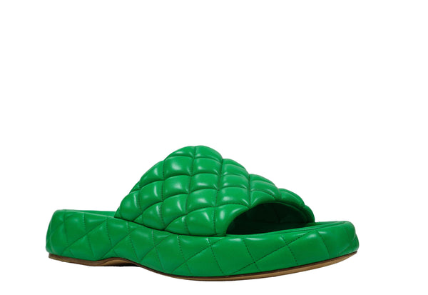 Bottega Veneta Women's Green Leather Padded Sandal 708885