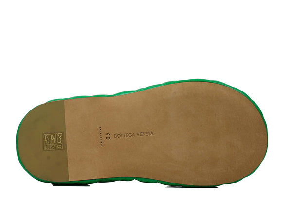 Bottega Veneta Women's Green Leather Padded Sandal 708885 Last pair NOW Half Price