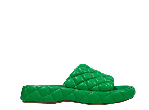 Bottega Veneta Women's Green Leather Padded Sandal 708885 Last pair NOW Half Price