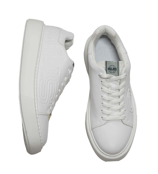 Cesare Paciotti 4US Men’s All White  Leather Sneaker CC9100