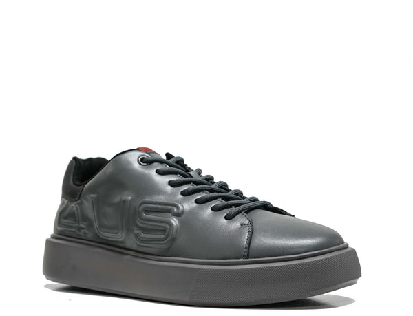 Cesare Paciotti 4US Men’s Grey & Black Leather Sneaker BB9000