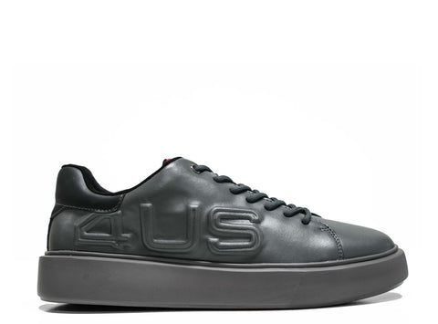 Cesare Paciotti 4US Men’s Grey & Black Leather Sneaker BB9000