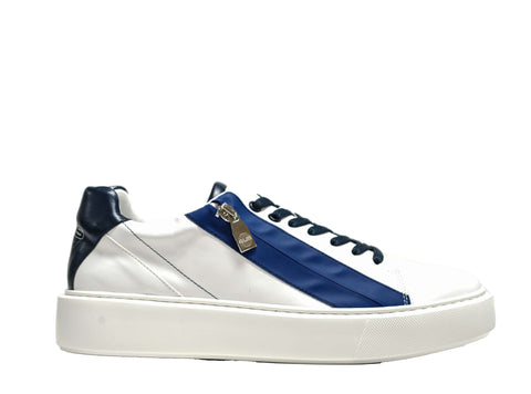Cesare Paciotti 4US Men’s White & Navy Sneaker BB9101