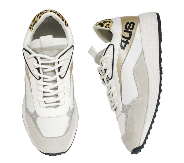 Cesare Paciotti 4US Women’s White & Gold Sneaker BB7021