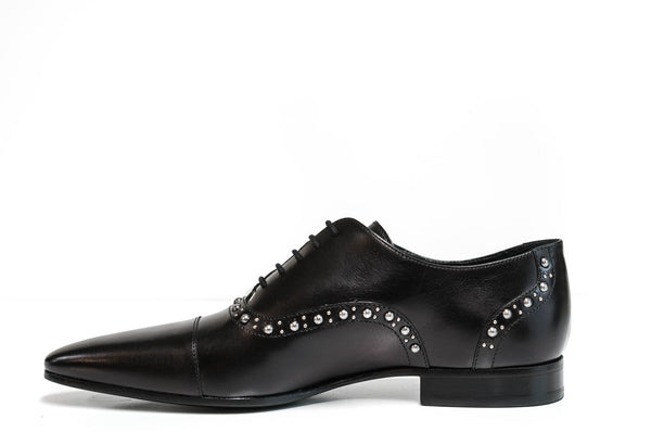 Cesare Paciotti Men’s Black Studded Lace Up Shoe 57106