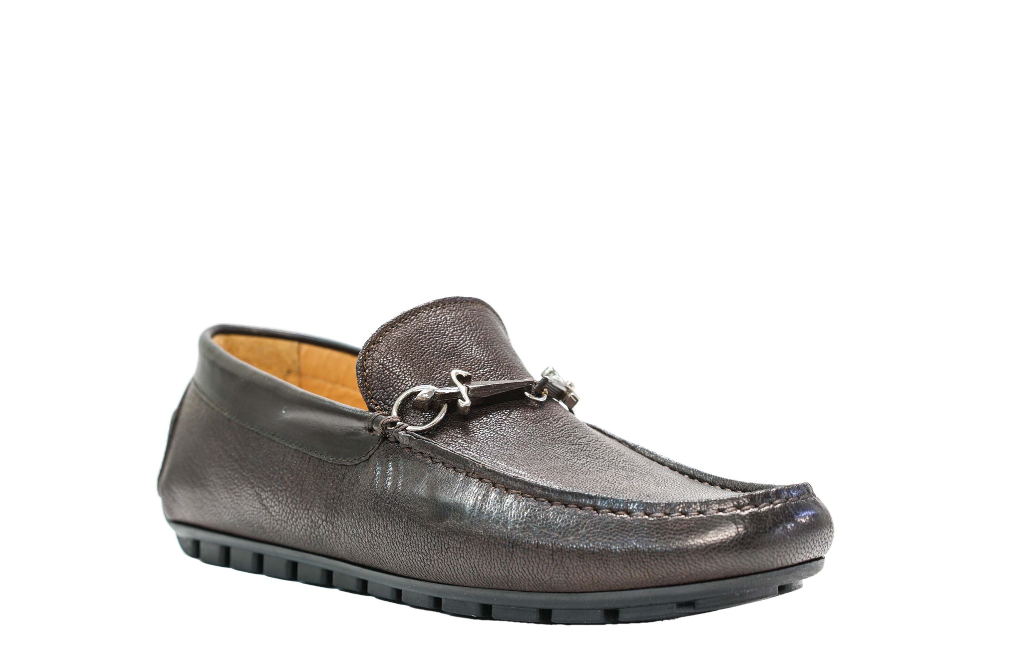 Cesare Paciotti Men's Cafe Leather Moccasin YB10004 Londra – Luisa Boutique