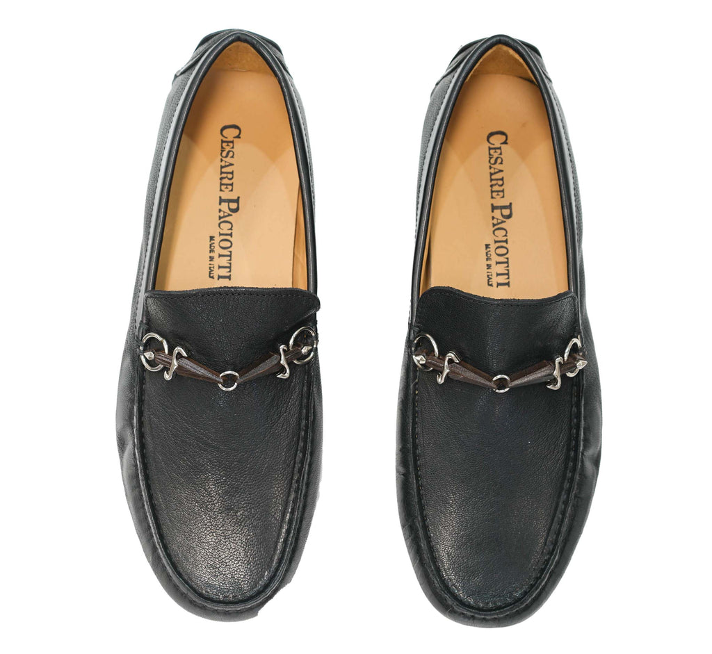 Cesare Paciotti Men's Cafe Leather Moccasin YB10004 Londra – Luisa Boutique