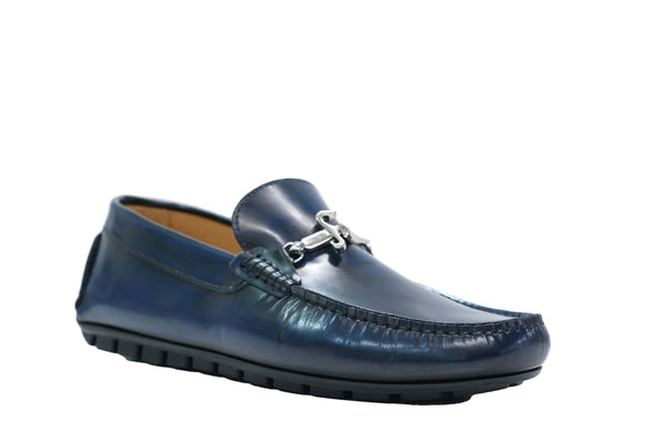 Cesare Paciotti Men’s Navy Leather Moccasin YB10001