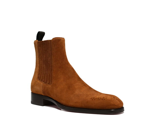 Christian Louboutin Men's Rust Suede Boot ANGLOMAN 1210458