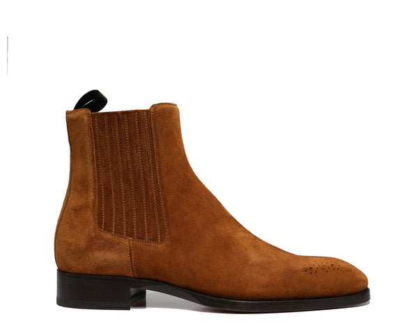Christian Louboutin Men's Rust Suede Boot ANGLOMAN 1210458