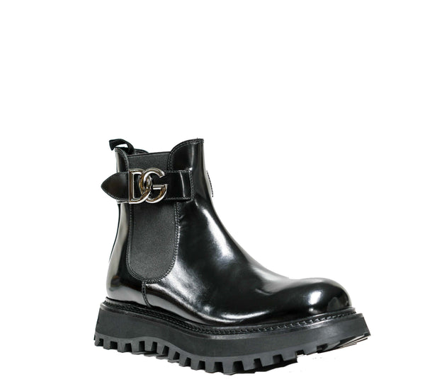 Dolce & Gabbana Men's Black Leather Beatles Boot A60371