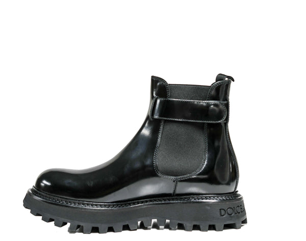 Dolce & Gabbana Men's Black Leather Beatles Boot A60371