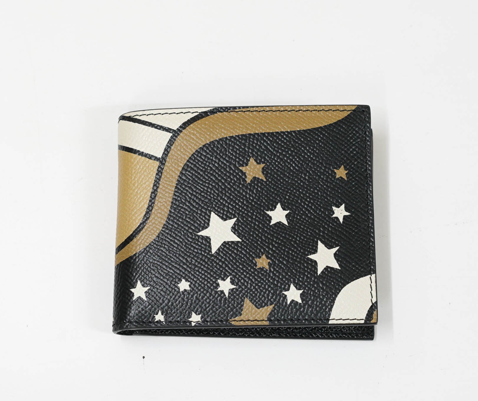 Dolce & Gabbana Men's Gold Star Leather Wallet