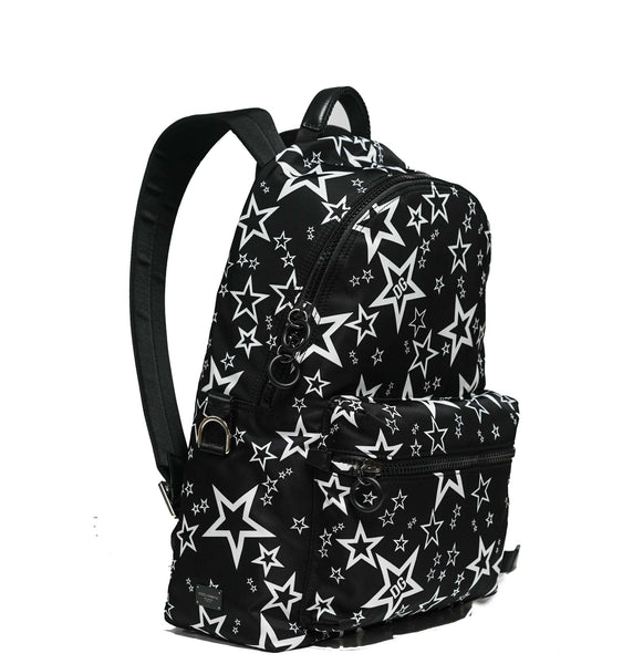 Dolce & Gabbana White & Black Star Backpack BM1607