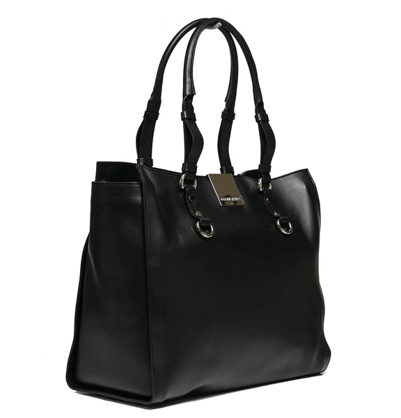 Dsquared2 Large Black Leather Shopping Bag
